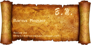 Barna Megyer névjegykártya